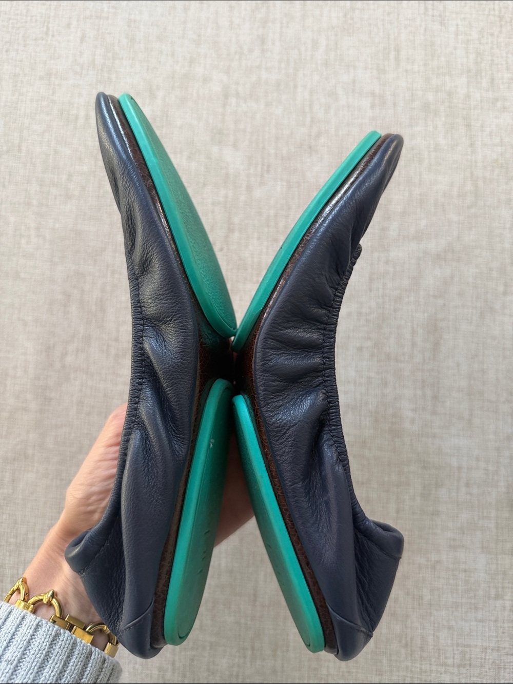 Turks Ballet Flats Navy Blue Women’s 8 comfort minimalist capsule - Picture 9 of 10